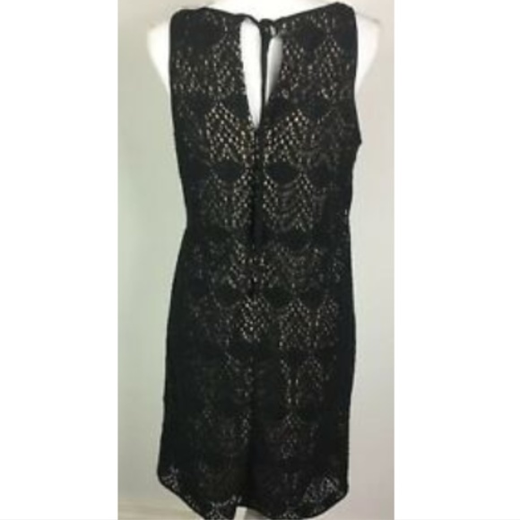 Ann Taylor Loft Crochet Knit Black Sleeveless Zip - Picture 4 of 7